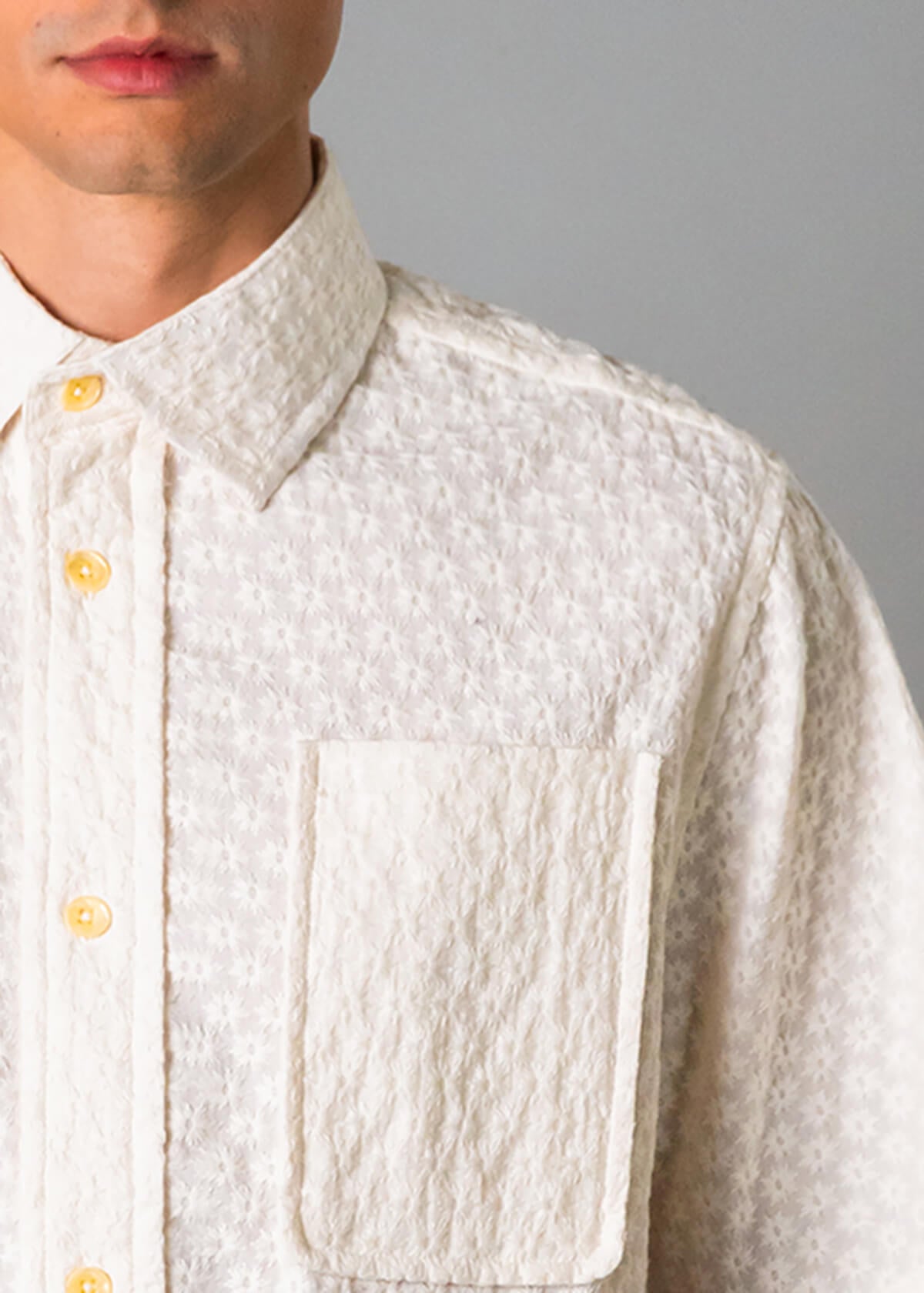 Italy Embroidery Star Cream