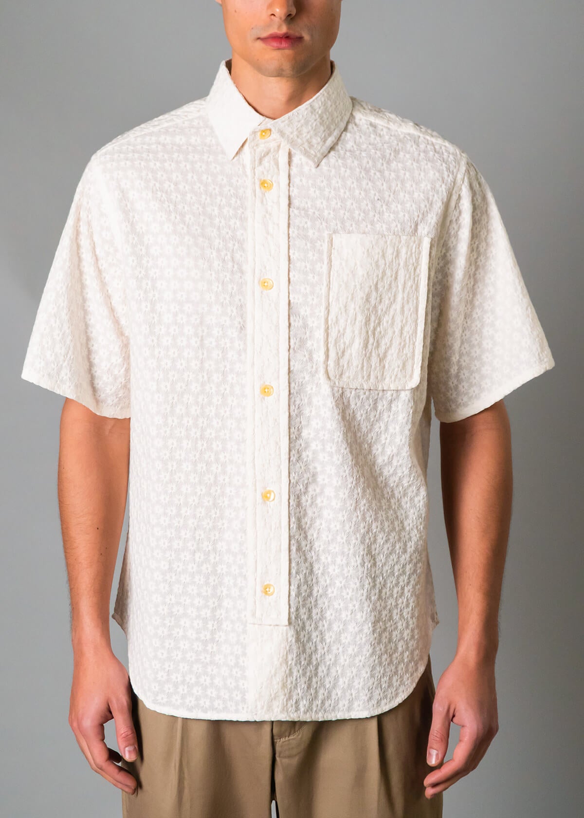 Italy Embroidery Star Cream