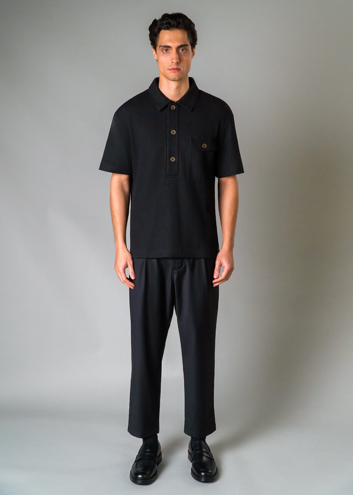 Pique Polo Black