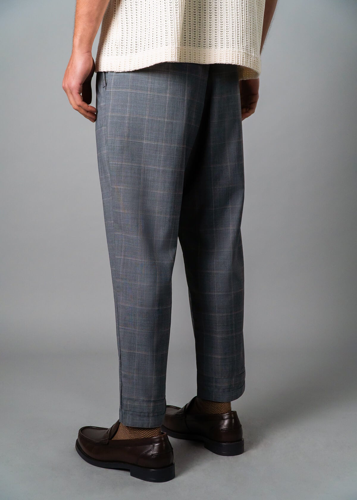 Vtg Grey Plaid: Boxer Fit