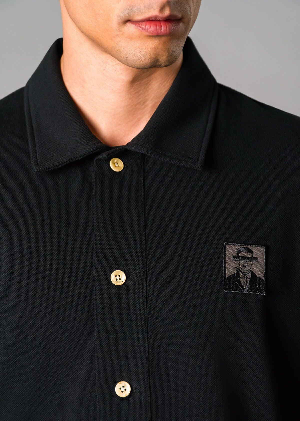 Pique Polo Black