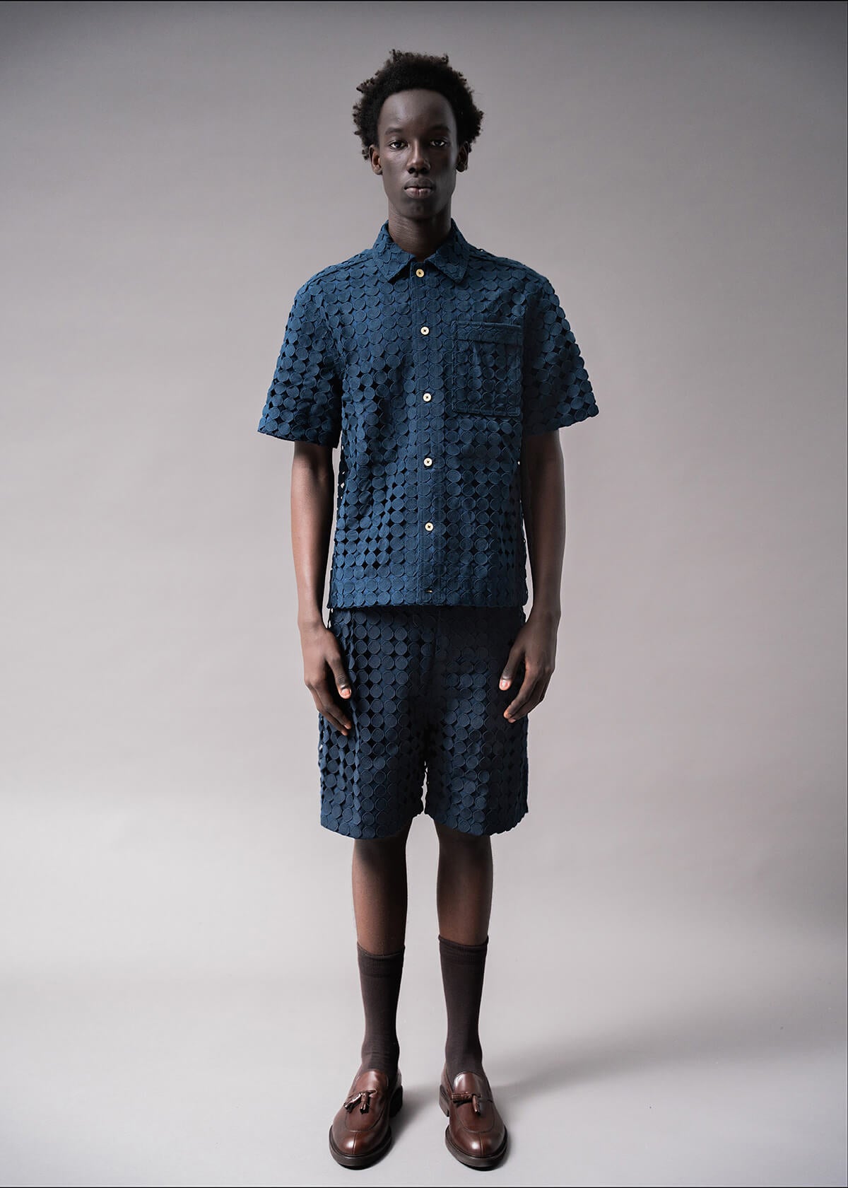 2 Pieced Embroidered Shirt