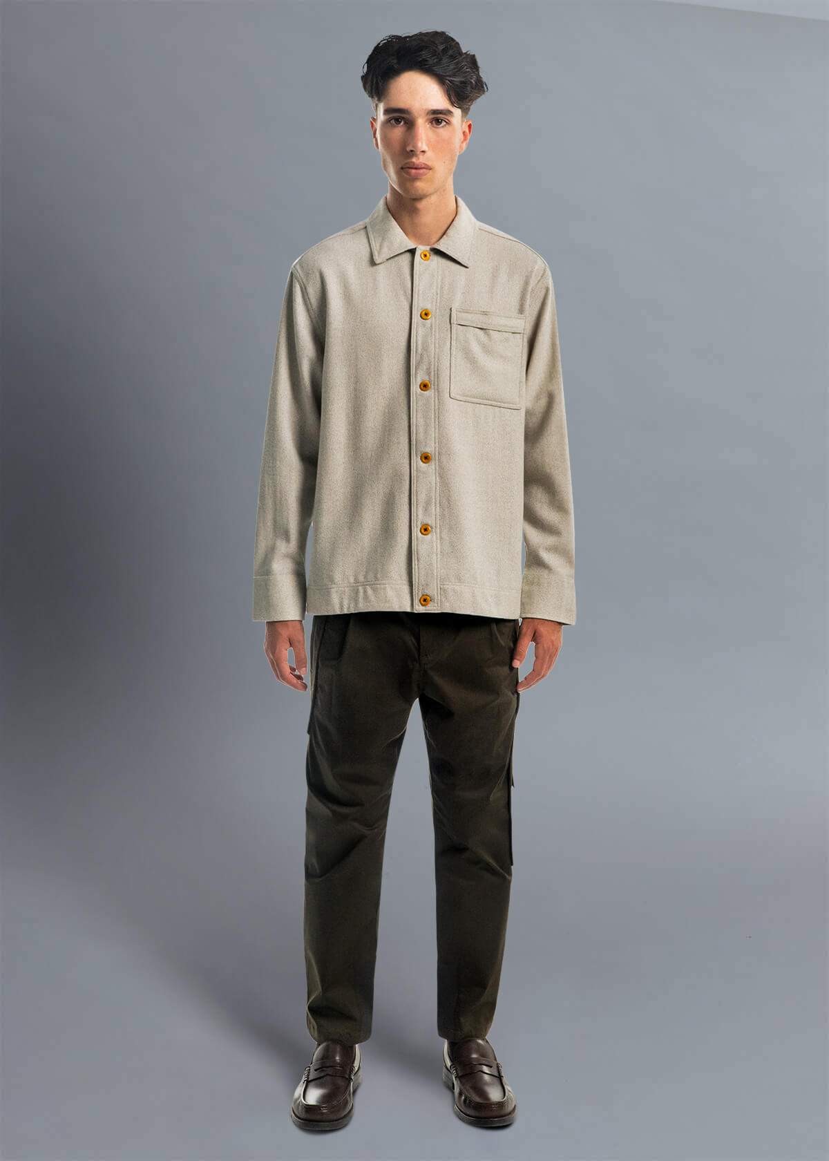 Pixel Wool Shirt Jacket