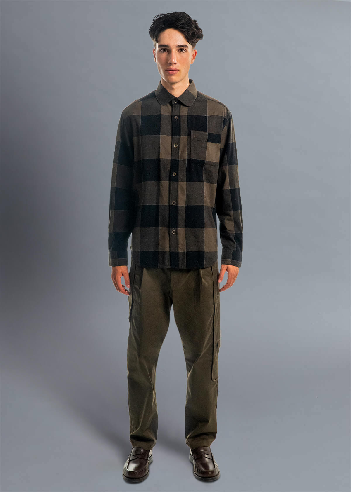 Gambit Check Charcoal