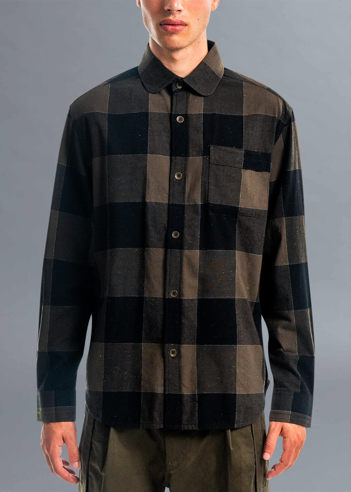 Gambit Check Charcoal