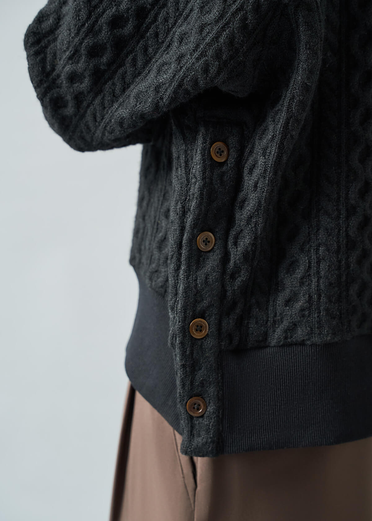 Aviator Cable Knit Black