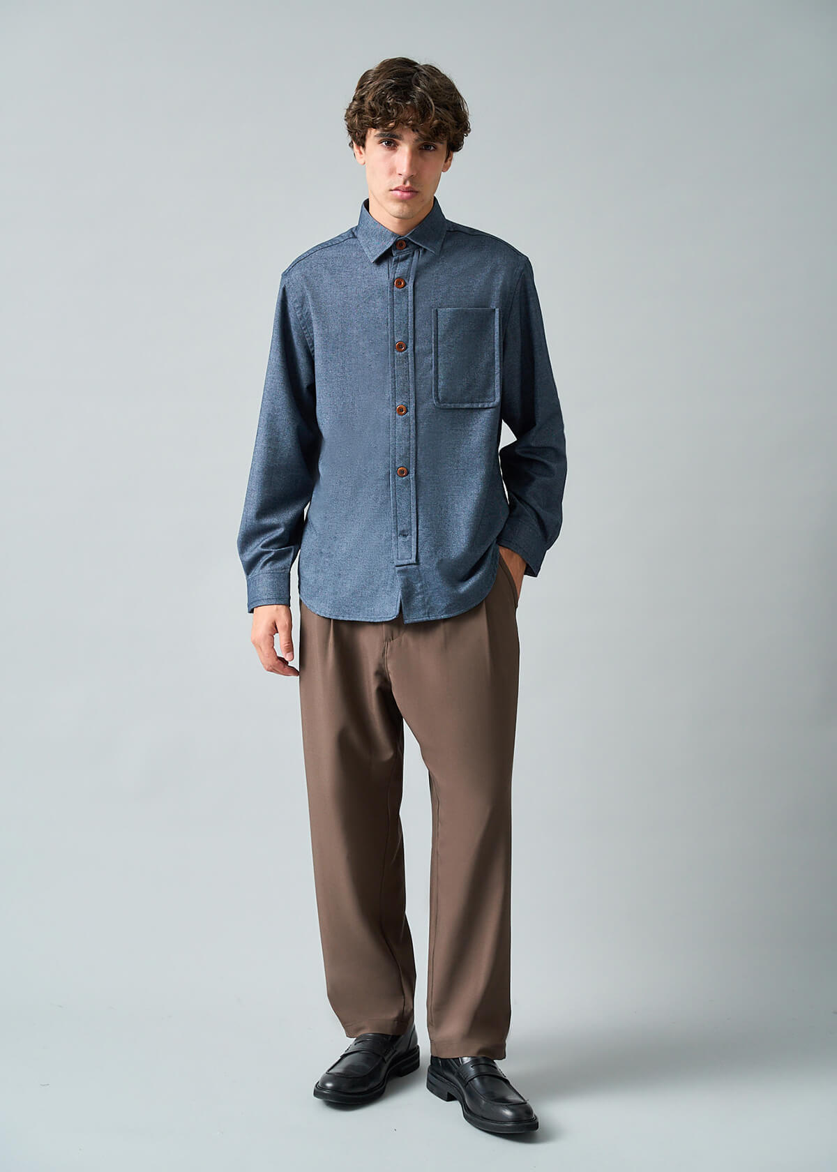 Wool Blend Htr Grey