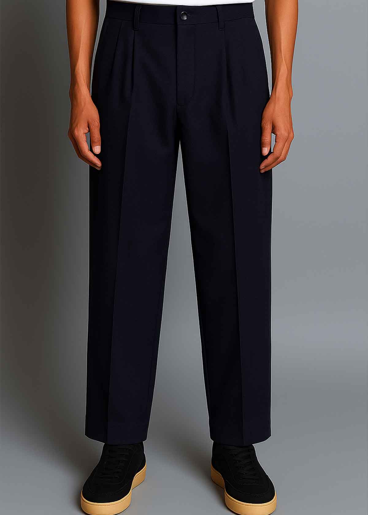 Descendant of Thieves NY Italy Made Felted Raven Navy Pants