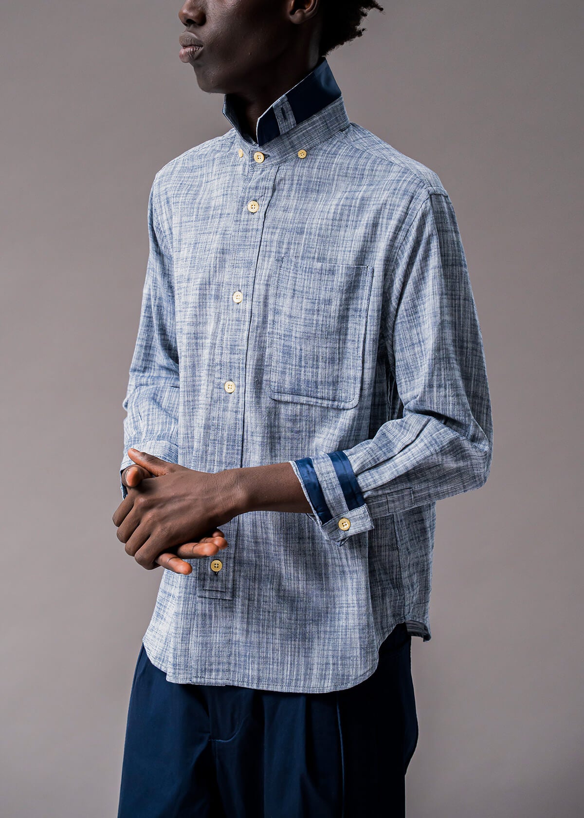 Descendant of Thieves NYC Feather Cross-X Midnight Shirt