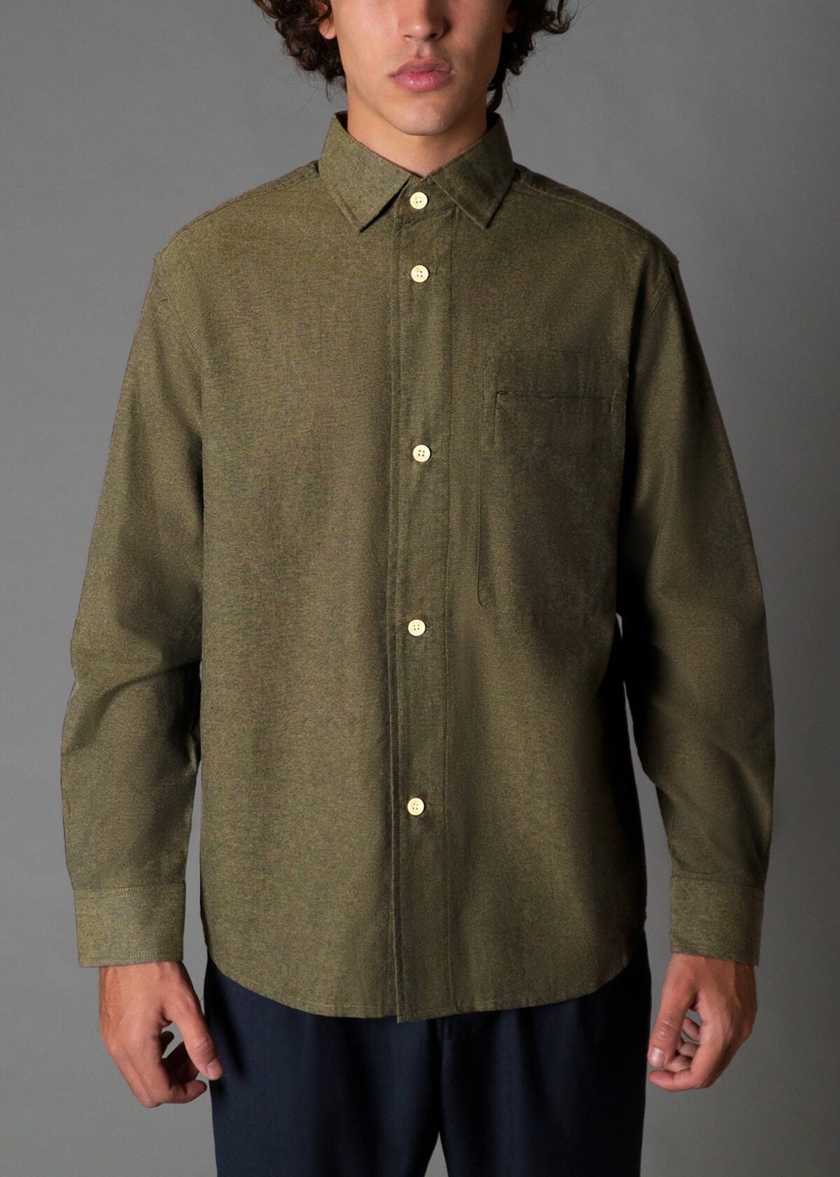 Chambray Heather Olive Rlx Fit