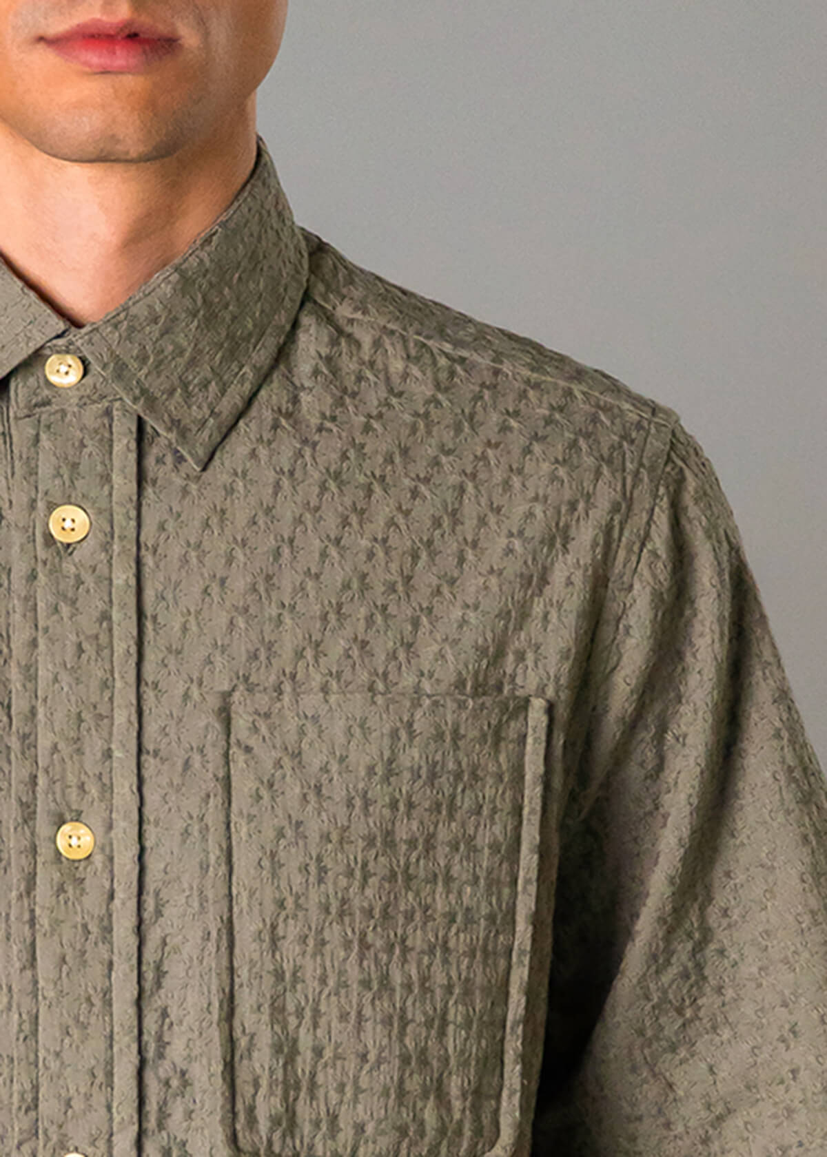 Italy Embroidery Star Olive