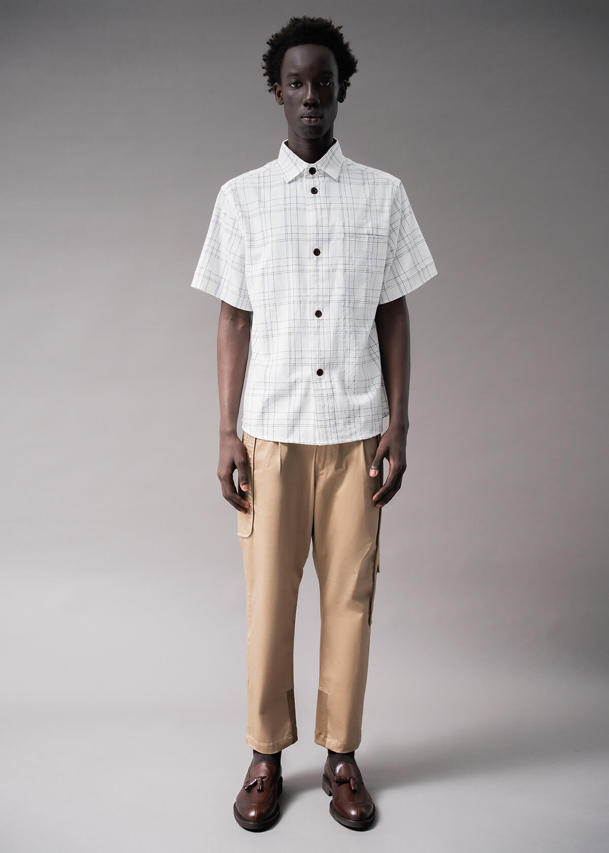 Tron 2-D Plaid White