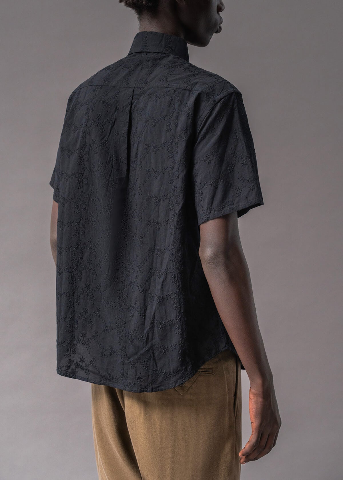 Embroidered Offset Shirt