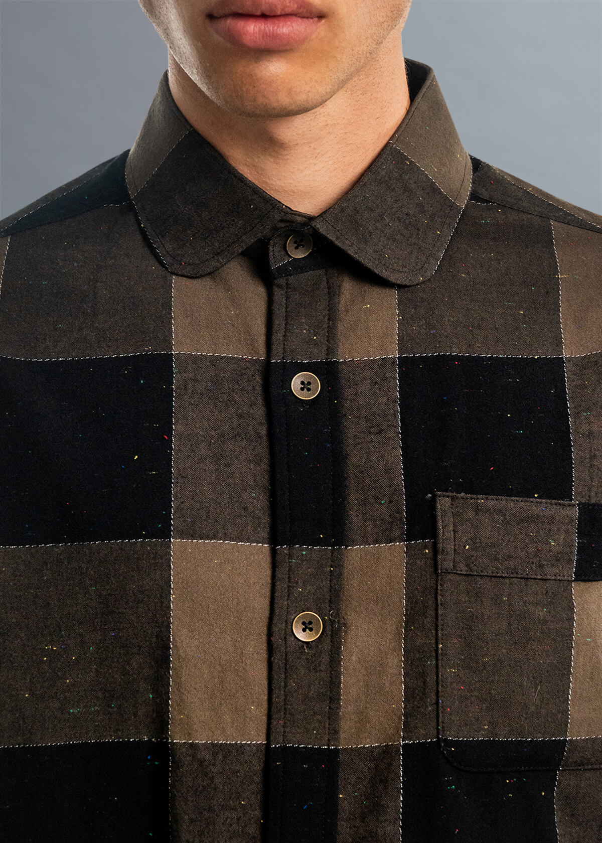 Gambit Check Charcoal