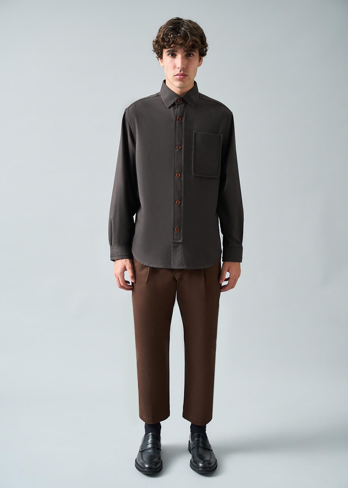Wool Blend Drop Pkt Shirt