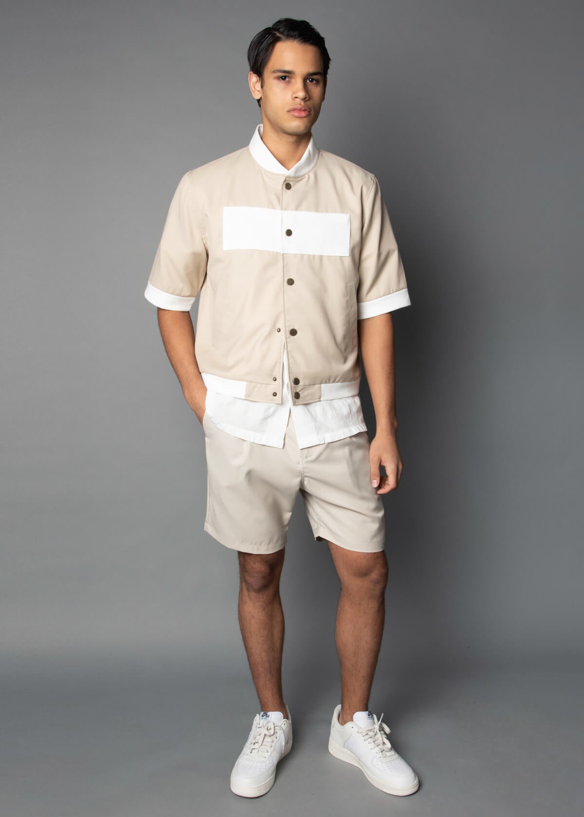 Tropical Wool Cream Short