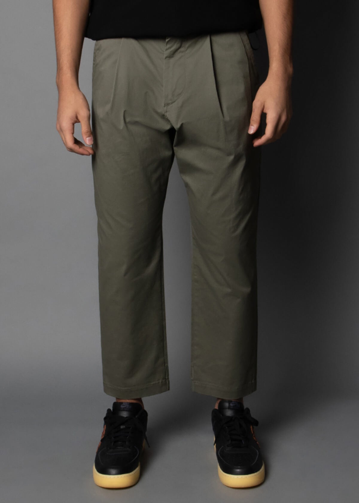 olive twill regular fit mens pants