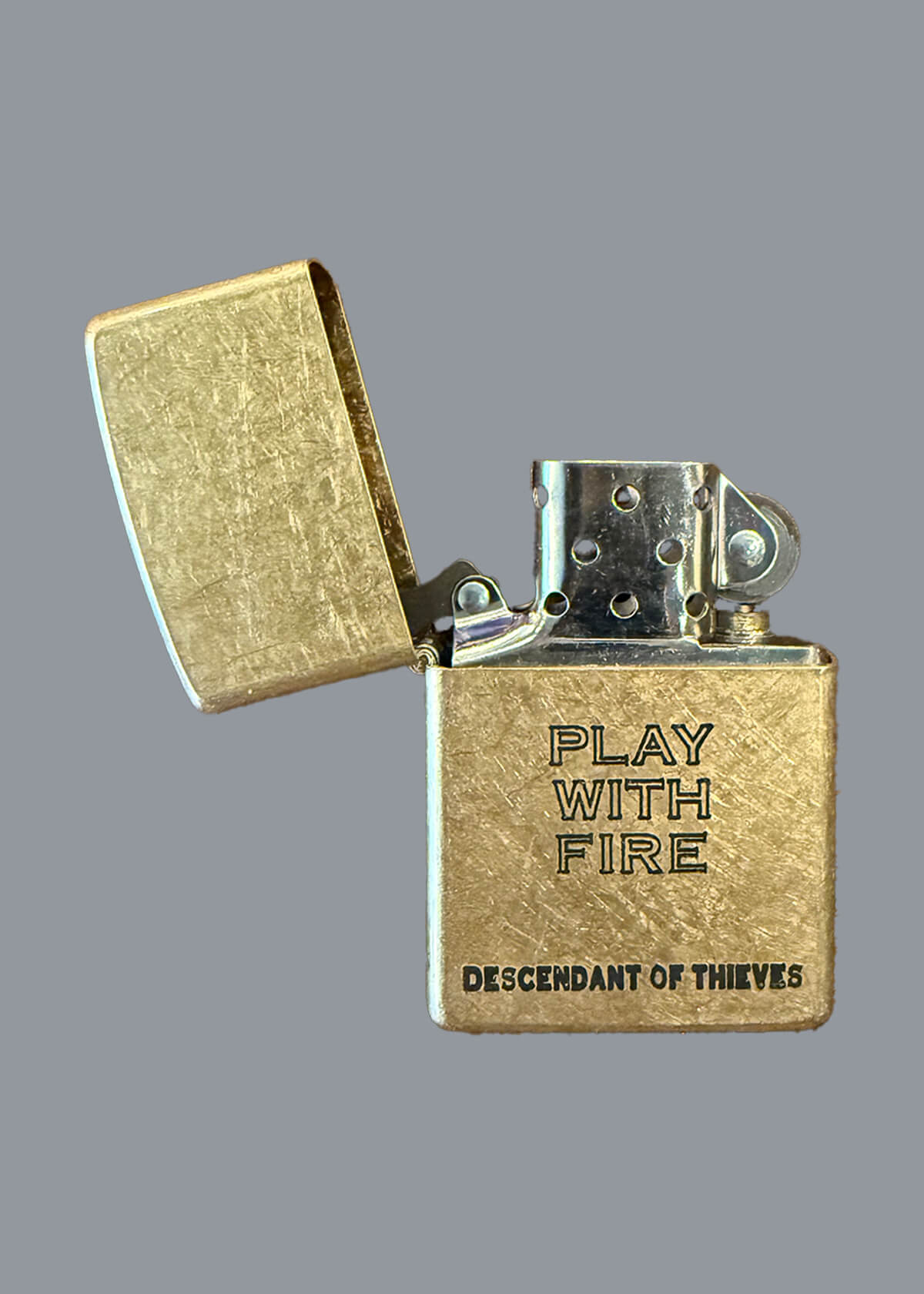 Play With Fire Brass Lighter
